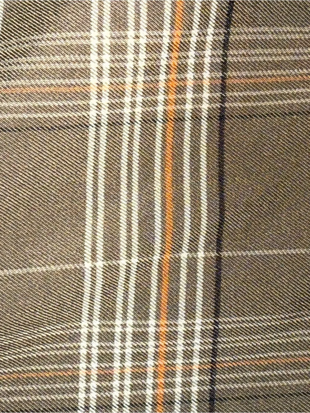 Men’s Walter Hagen Brown Plaid with White and Orange Flat Front Golf Shorts